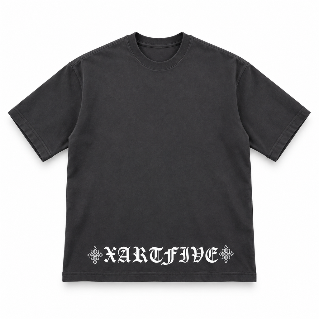 CHROMEXART Gothic Skull Oversized T-Shirt