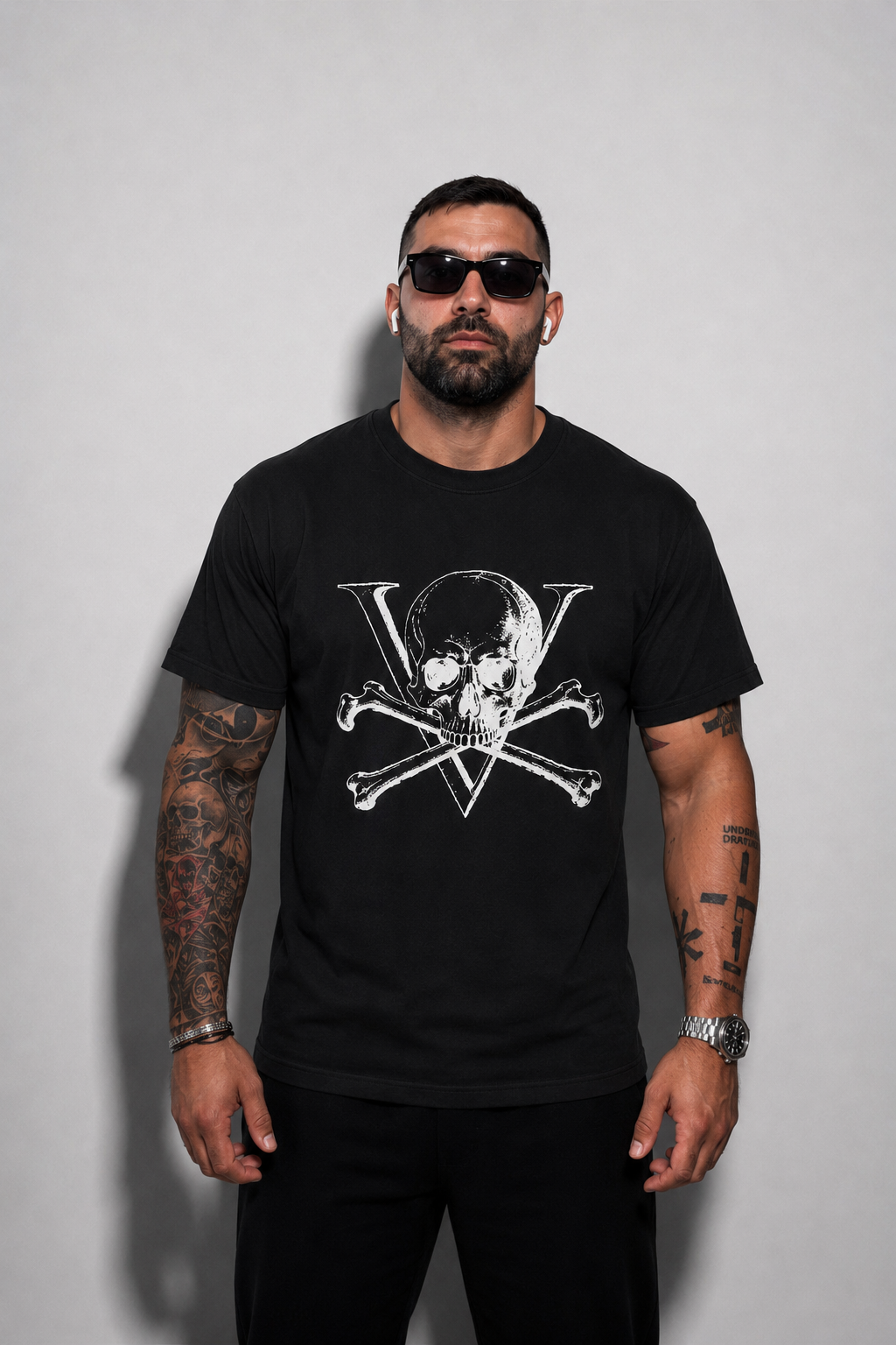 XARTPIVE “Brave Ones” Skull T-Shirt – Black