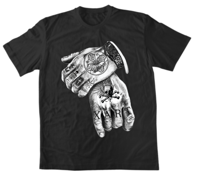 XARTFIVE — Tattoed Hands T-Shirt