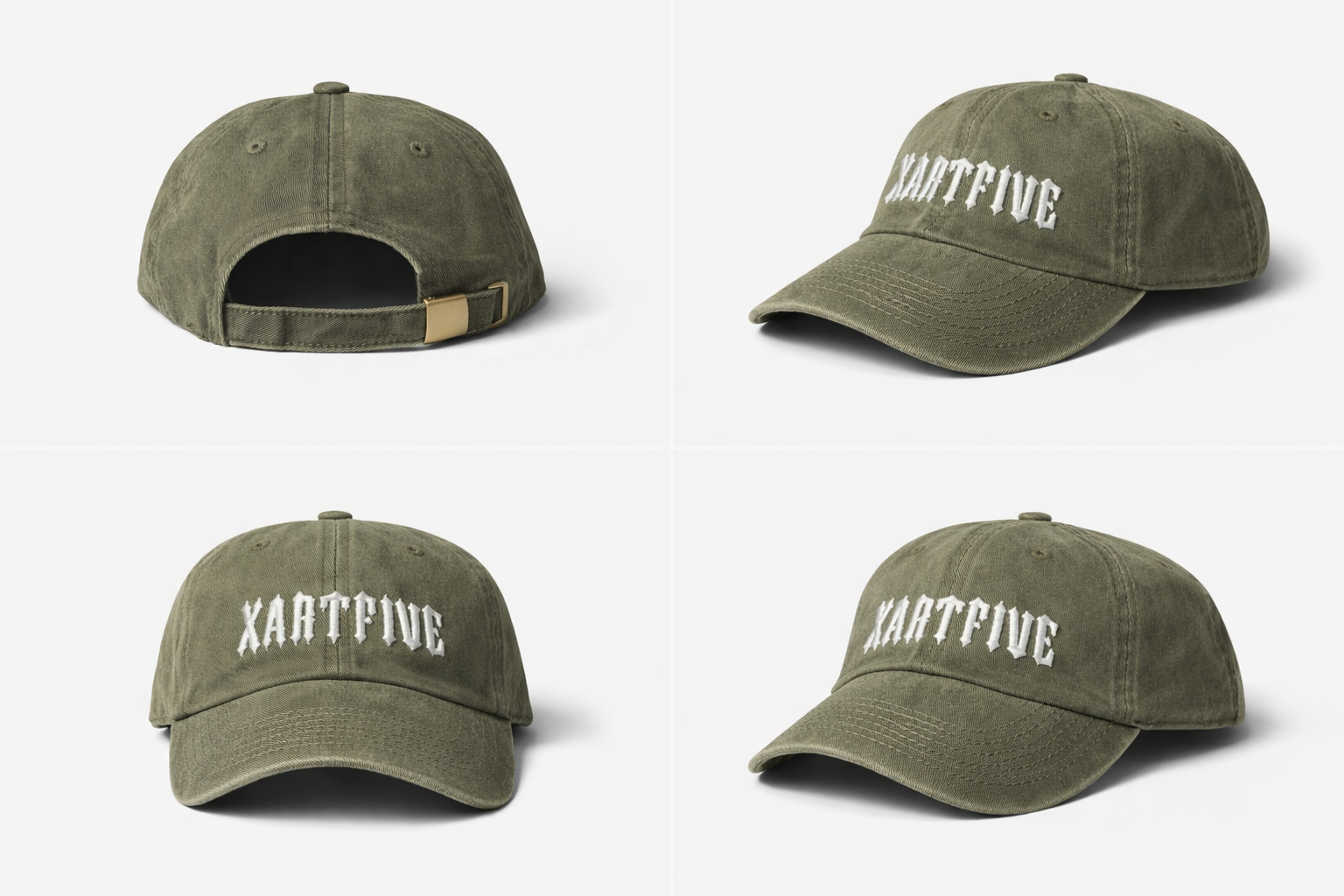 XARTFIVE Vintage Cap – Olive